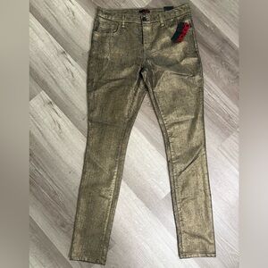 BONGO Shiny Gold Denim Pants